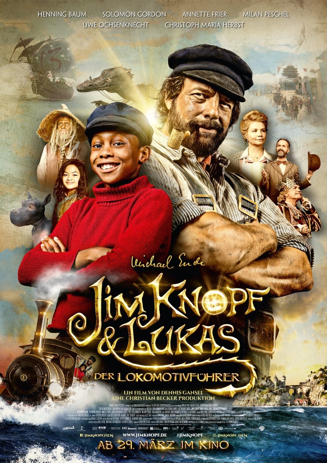 Plakat von "Jim Knopf und Lukas der Lokomotivführer"