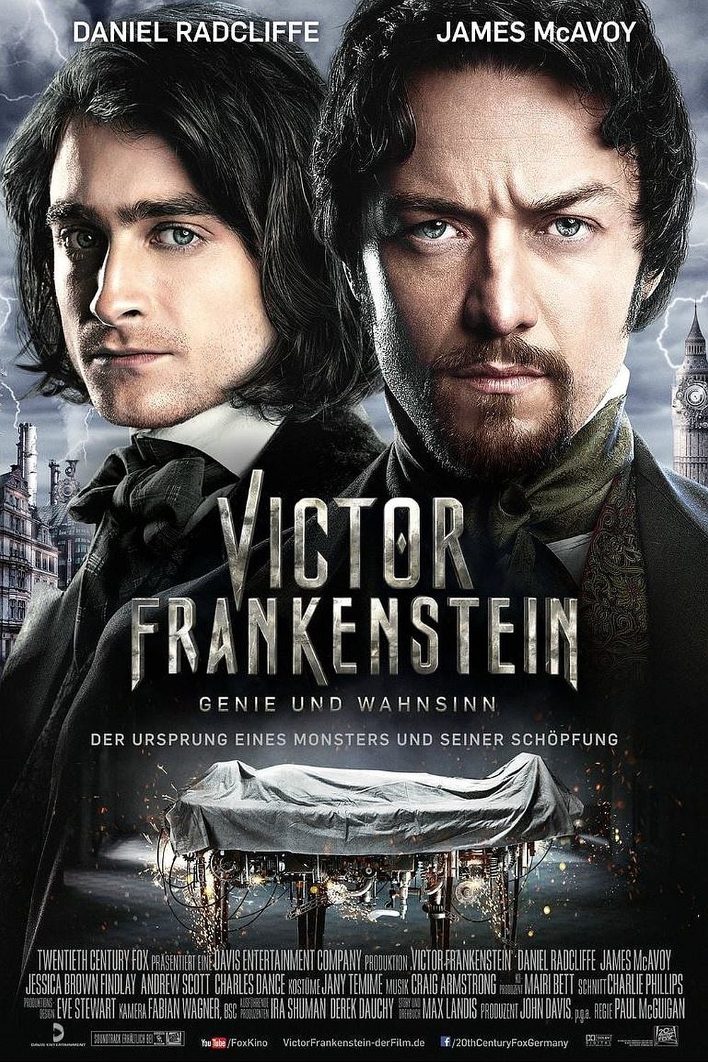Plakat von "Victor Frankenstein - Genie und Wahnsinn"