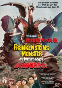 Plakat von "Frankensteins Monster im Kampf gegen Ghidorah"